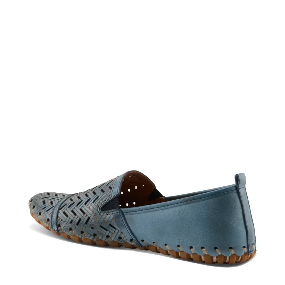 Spring Step Women's Kapri Slip On Flat in Blue