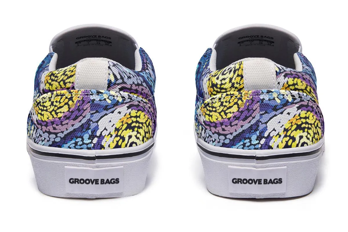 Starry Night Boston Terrier Slip-On Shoes