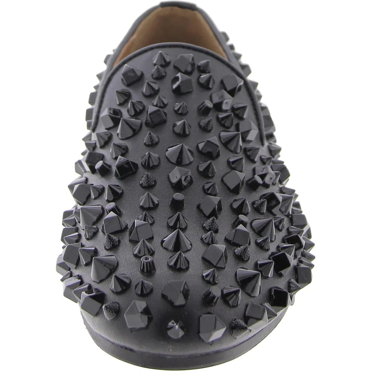 Stefanoo Mens Leather Studded Loafers