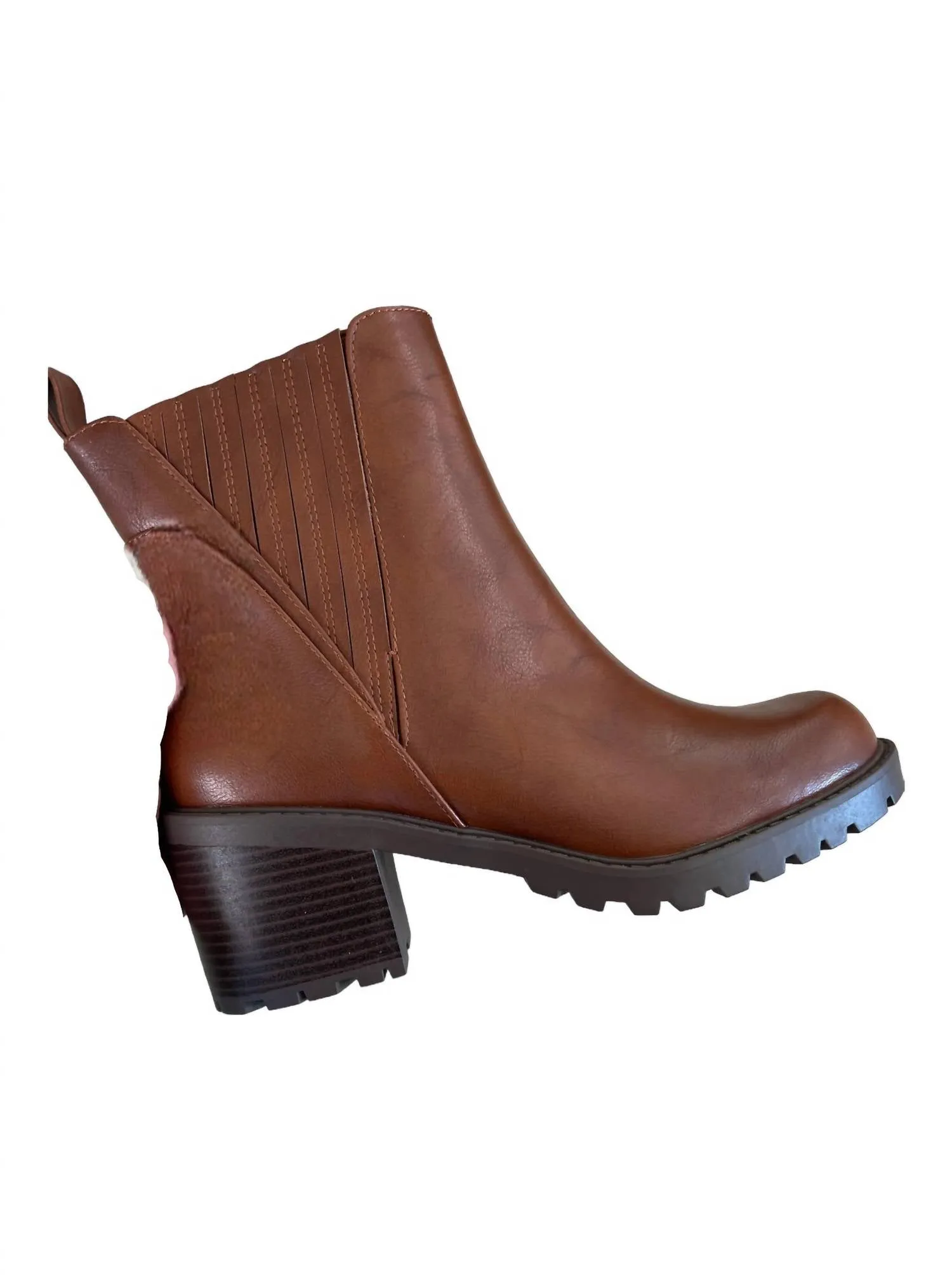 Stomp It Out Lug Sole Bootie In Brown