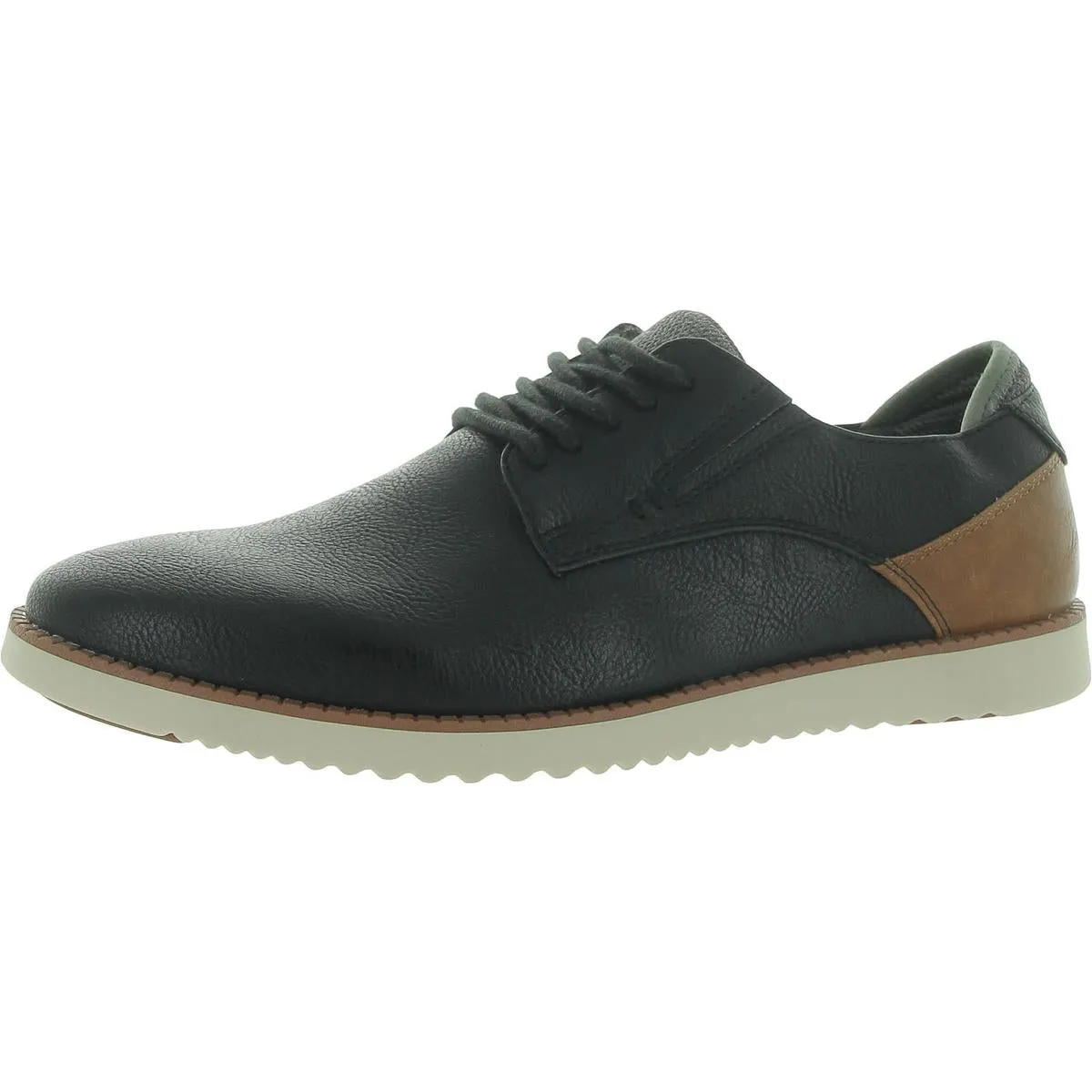 Sync 2 Mens Faux Leather Lace Up Oxfords