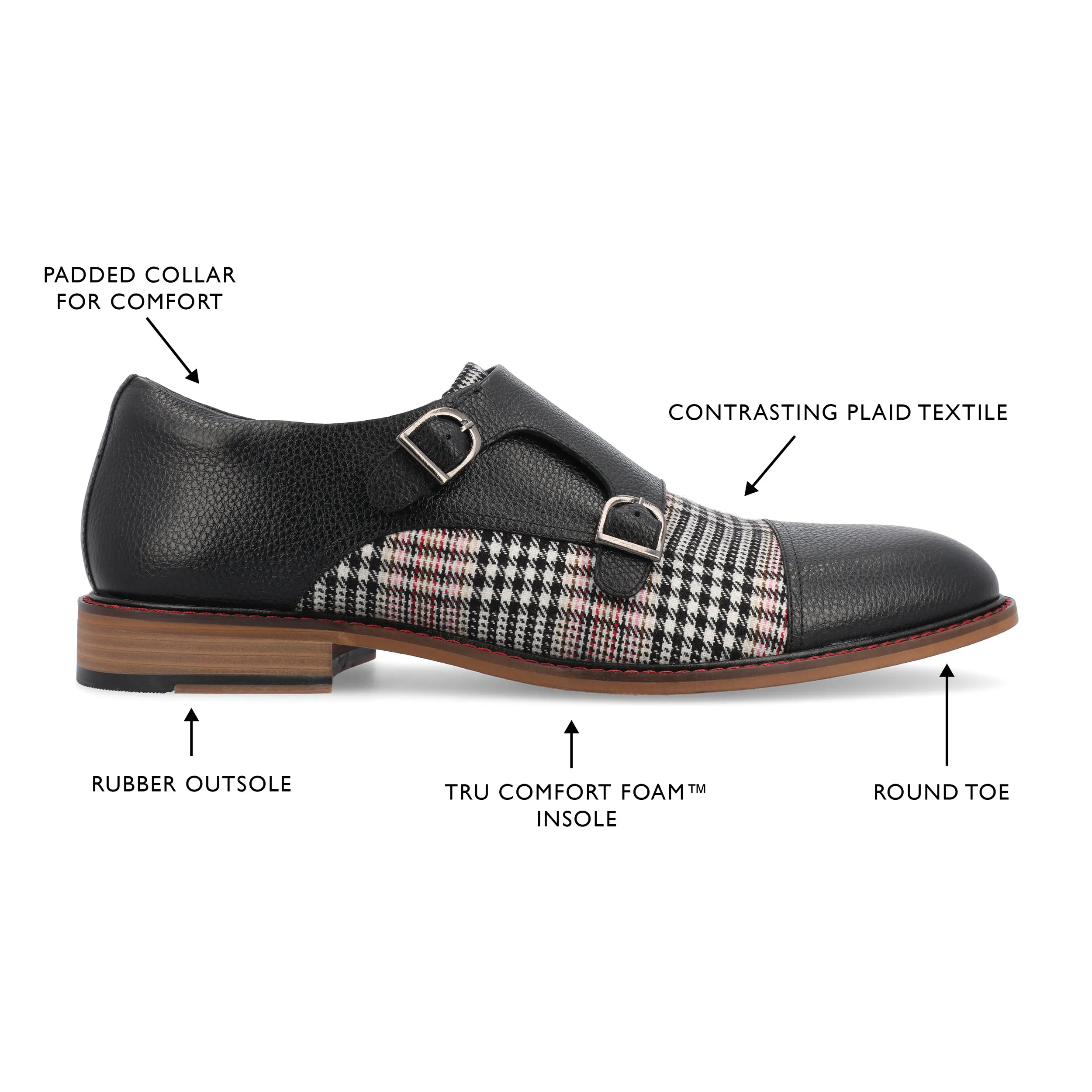 Thomas & Vine Jameson Cap Toe Double Monk Strap