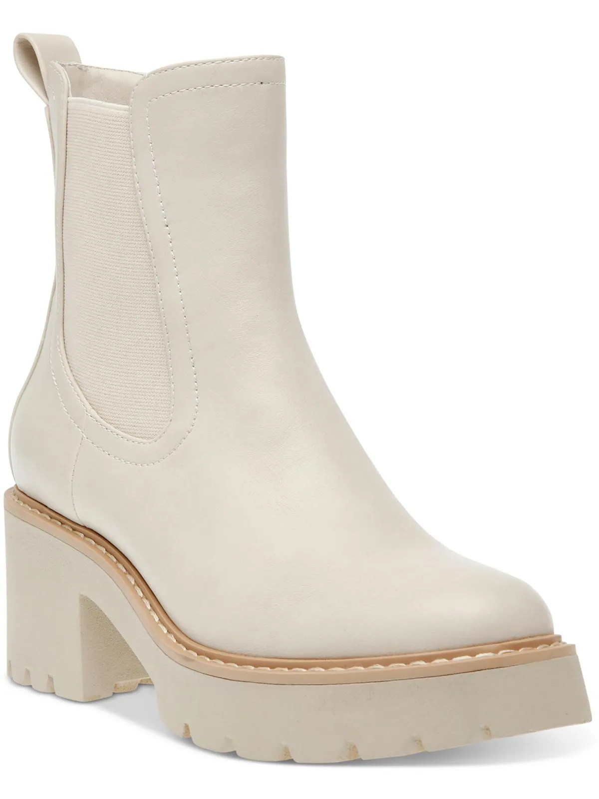 TOBIAS Womens Soft Leather Block Heel Booties