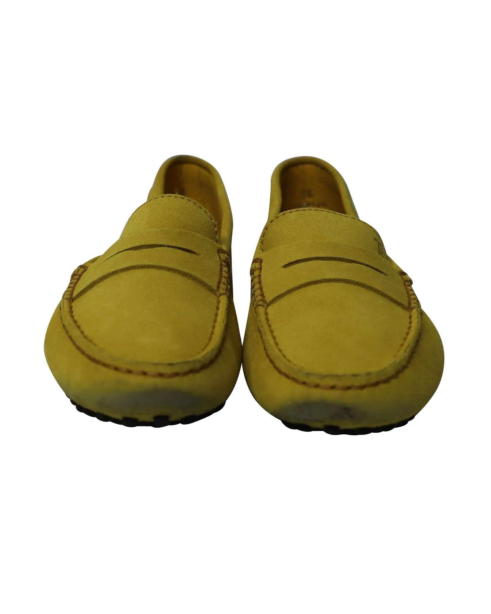 Tod's City Gommino Driving Shoes in Yellow Suede