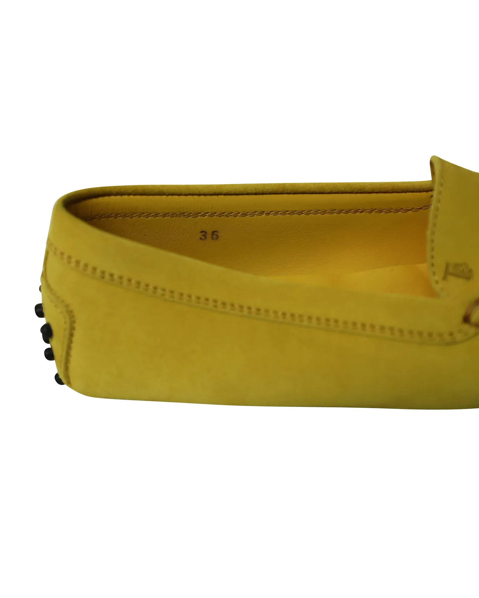 Tod's City Gommino Driving Shoes in Yellow Suede