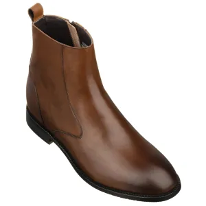 TOTO - K33093 - 2.6 Inches Taller (Coffee Brown) - Zipper Boot