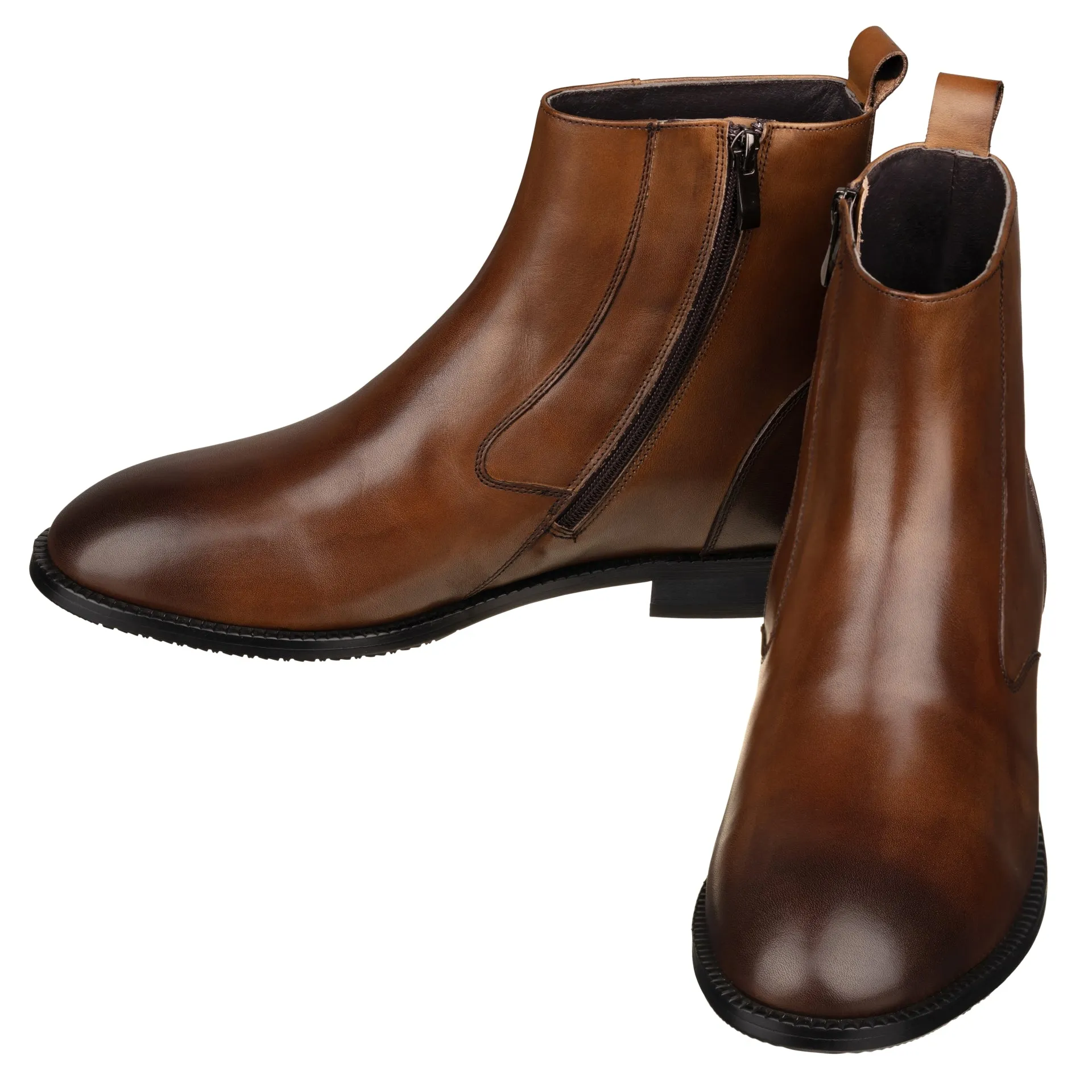 TOTO - K33093 - 2.6 Inches Taller (Coffee Brown) - Zipper Boot