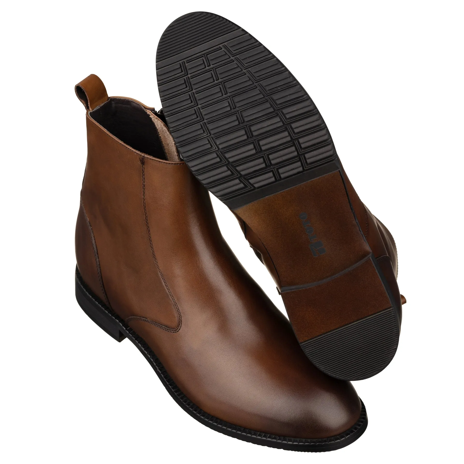 TOTO - K33093 - 2.6 Inches Taller (Coffee Brown) - Zipper Boot