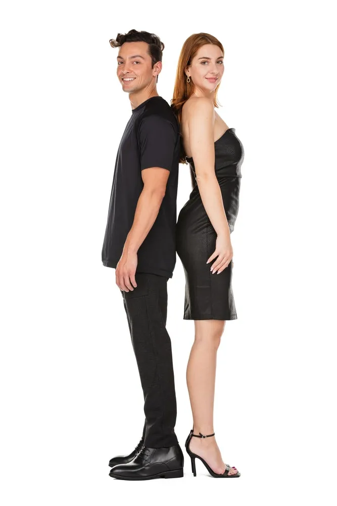 TOTO - K8007 - 3.6 Inches Taller (Black) - Dress Oxford