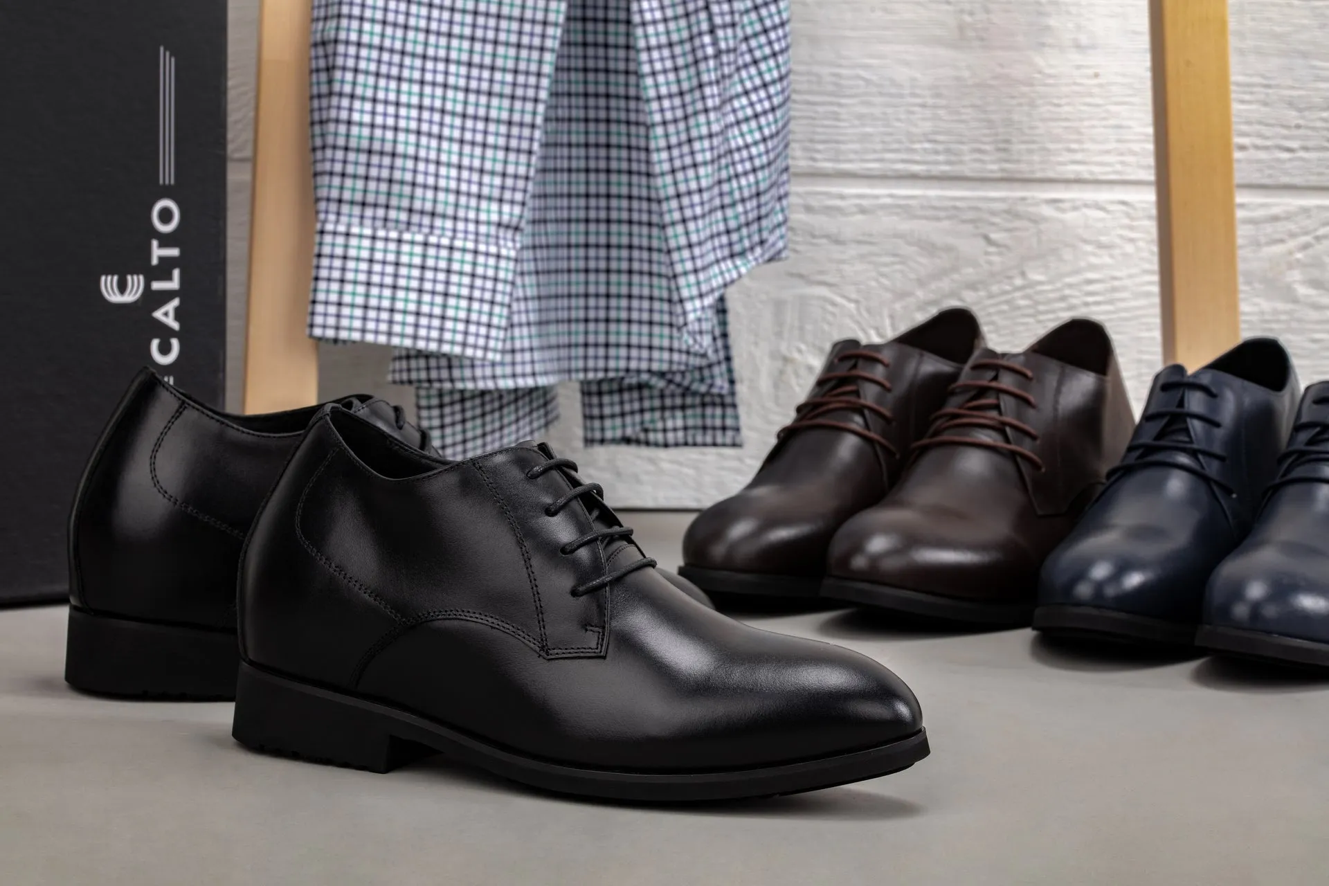 TOTO - K8007 - 3.6 Inches Taller (Black) - Dress Oxford