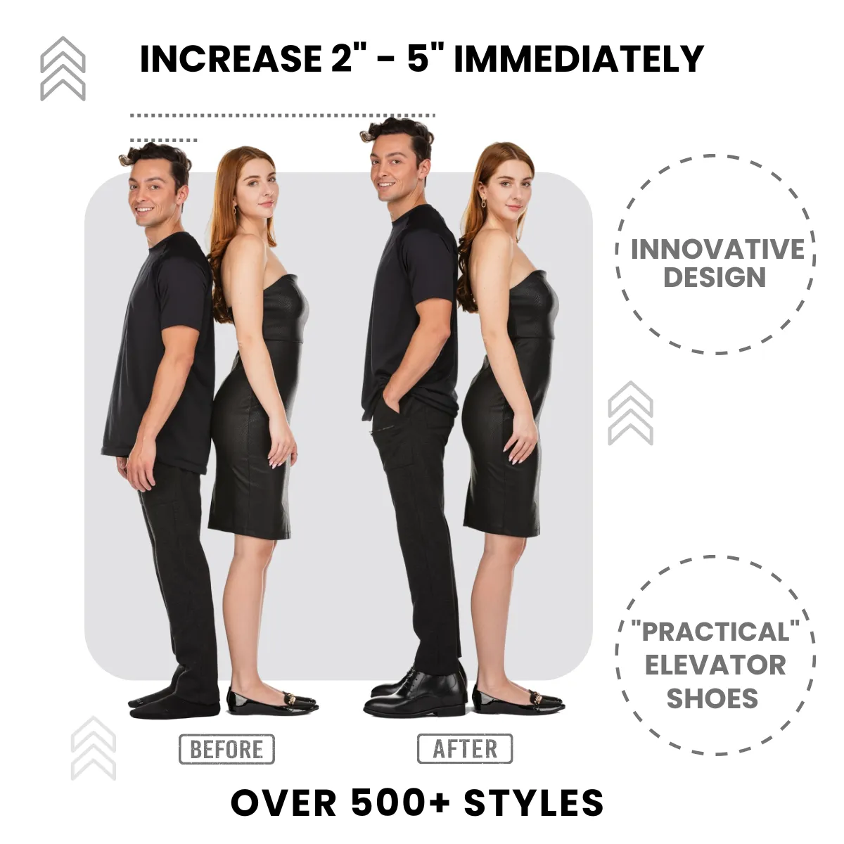 TOTO - K8008 - 3.6 Inches Taller (Slate Blue) - Dress Oxford