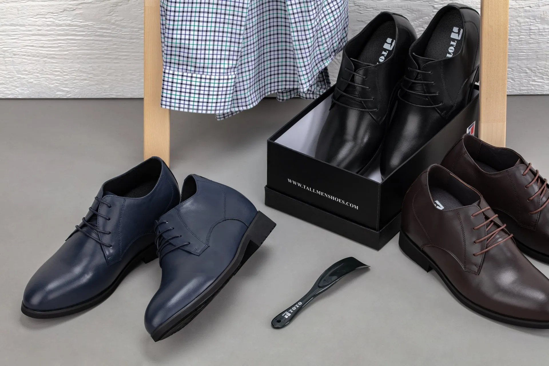 TOTO - K8008 - 3.6 Inches Taller (Slate Blue) - Dress Oxford