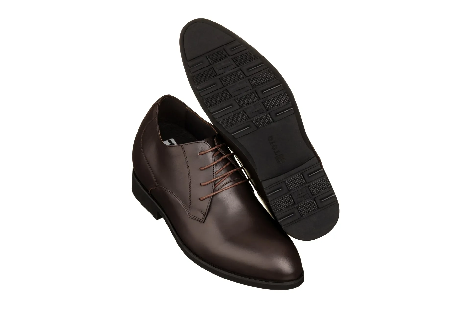 TOTO - K8009 - 3.6 Inches Taller (Coffee Brown) - Dress Oxford