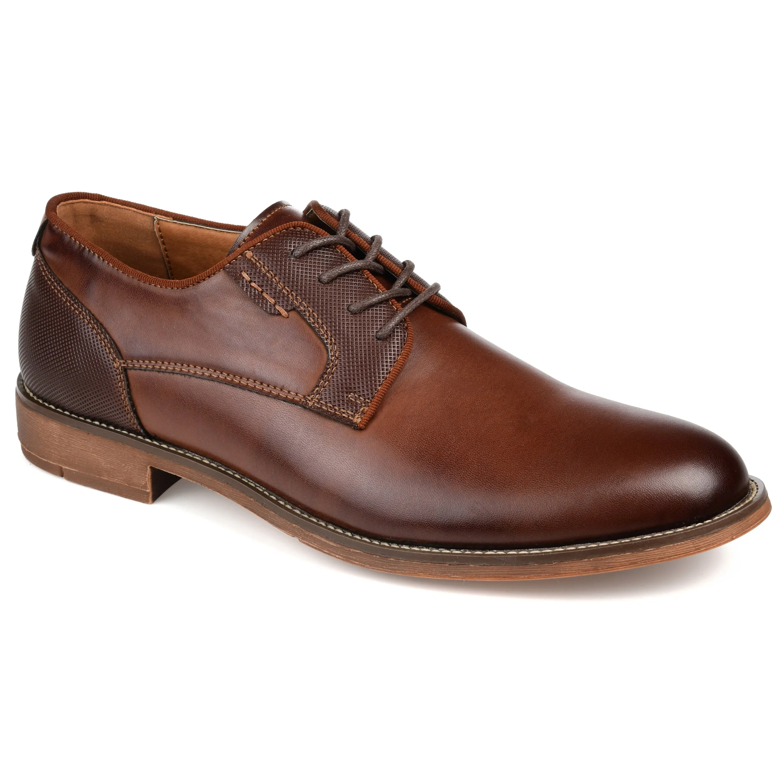 Vance Co. Alston Textured Plain Toe Derby
