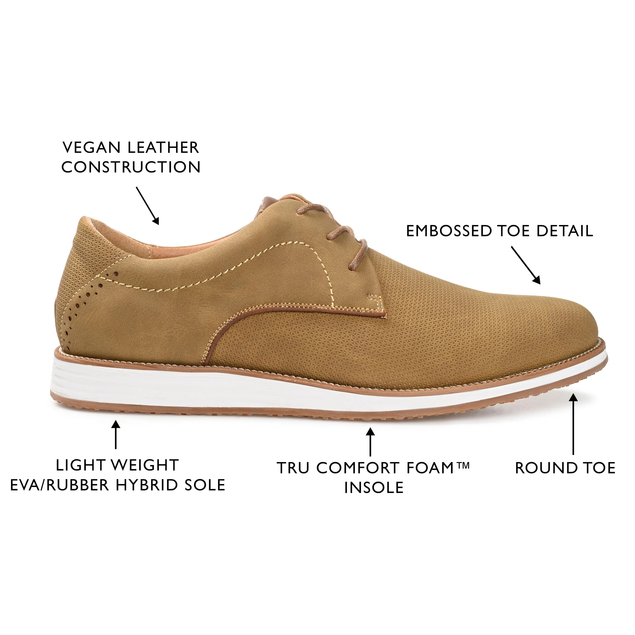 Vance Co. Blaine Embossed Casual Dress Shoe