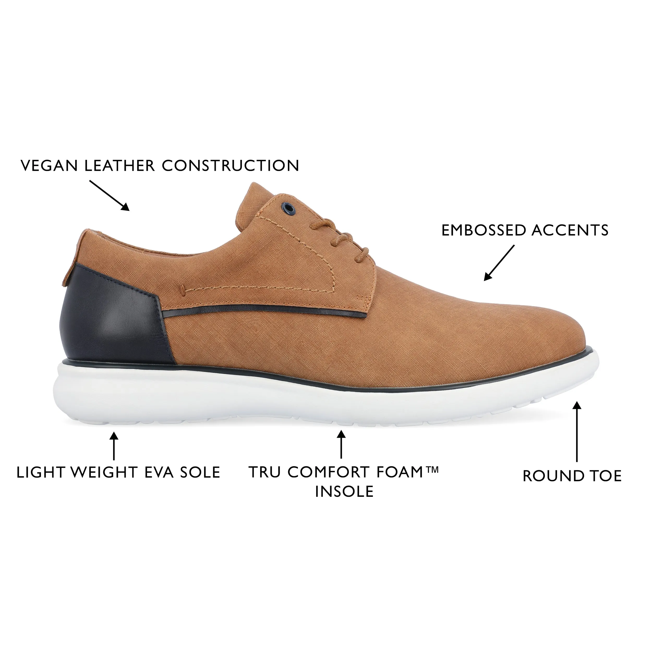Vance Co. Kirkwell Lace-up Casual Derby