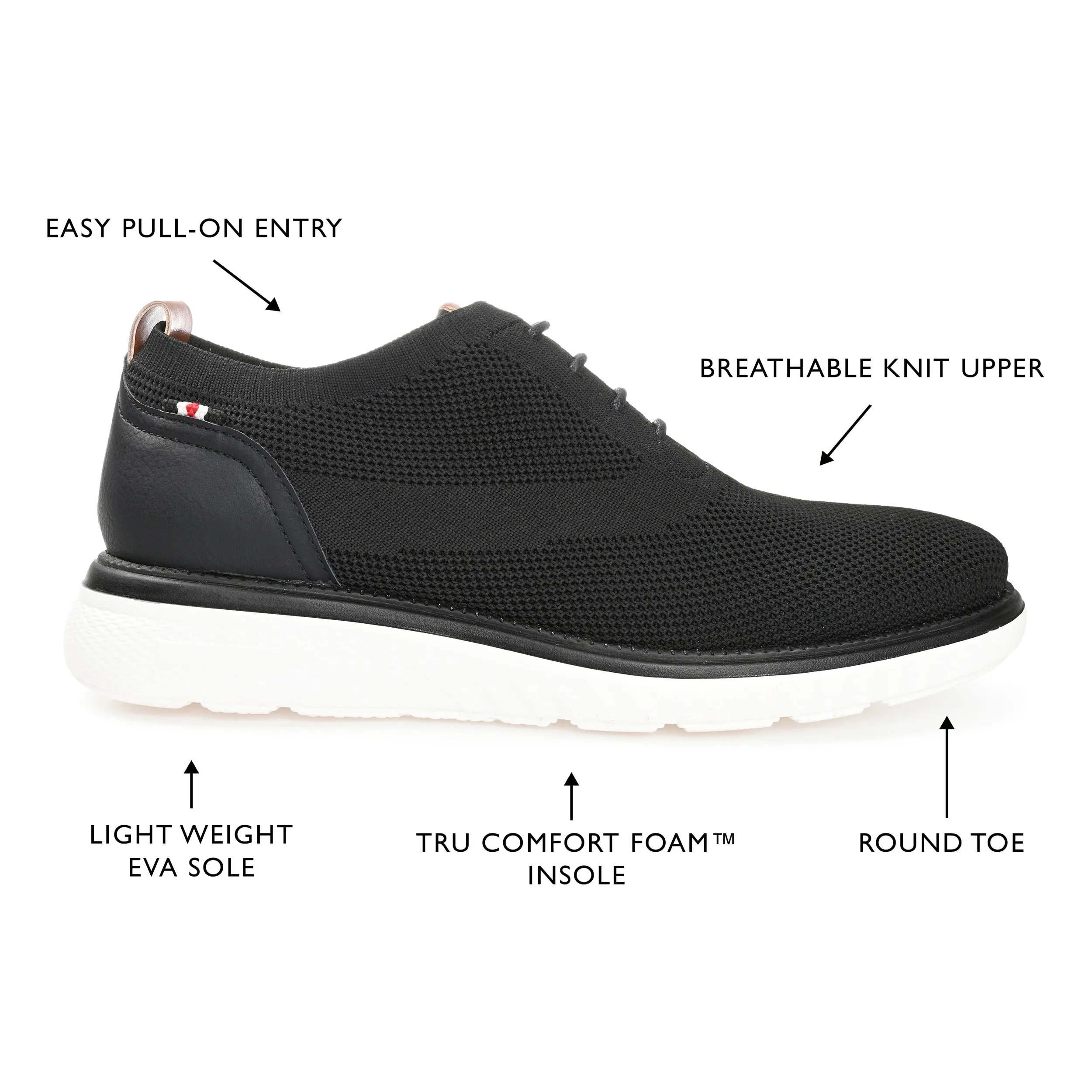 Vance Co. Lamont Knit Casual Dress Shoe