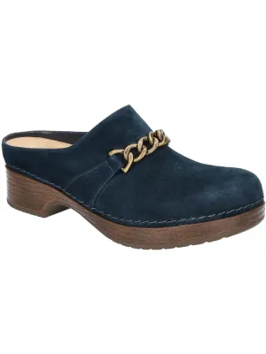 VENTURA Womens Leather Slip On Clogs