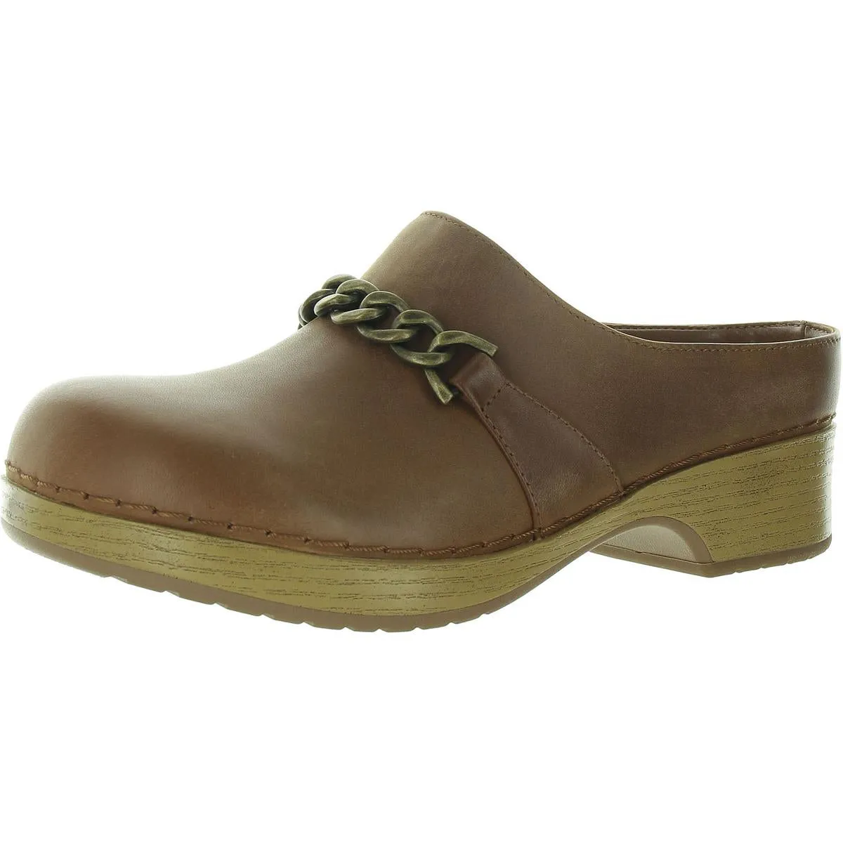 VENTURA Womens Leather Slip On Clogs