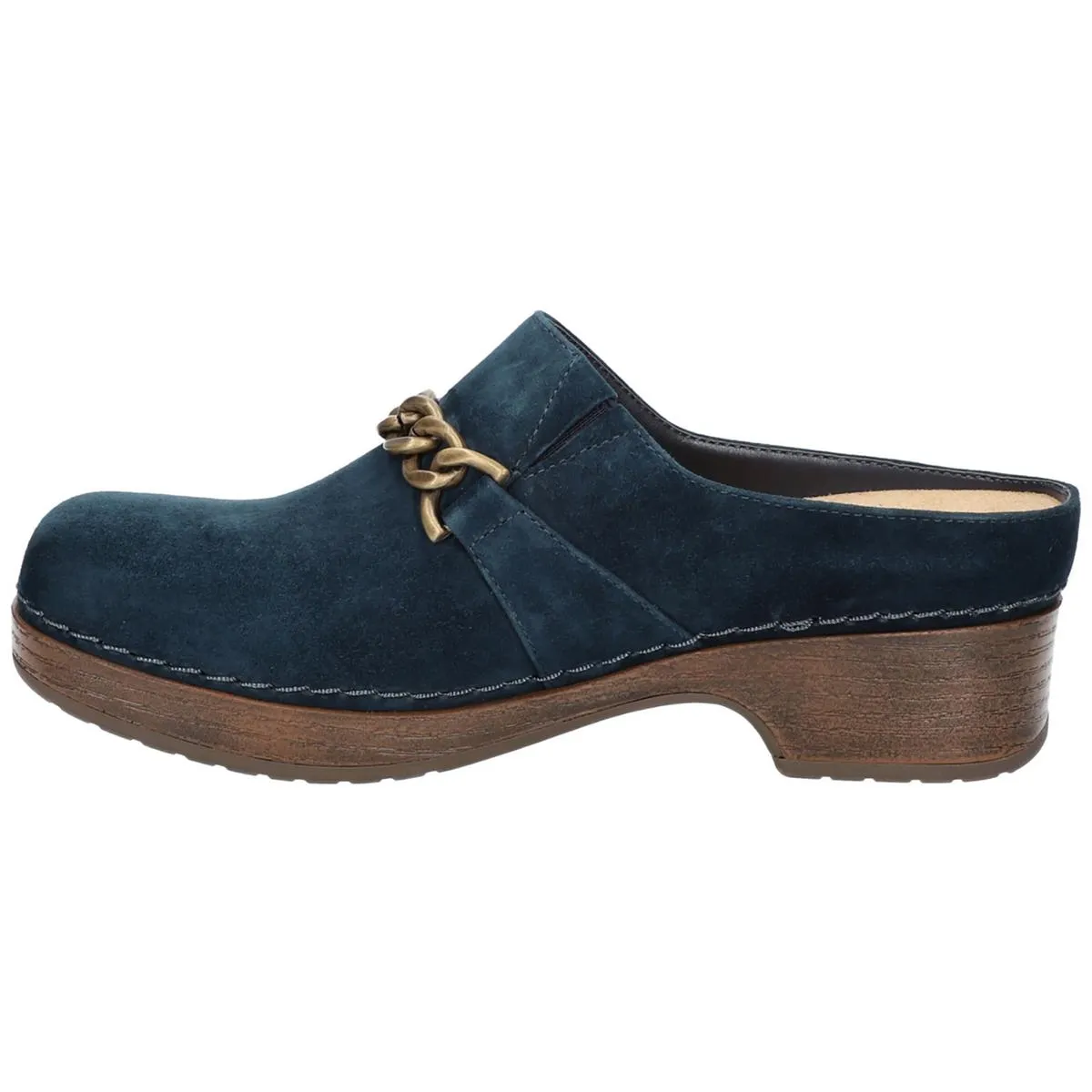 VENTURA Womens Leather Slip On Clogs