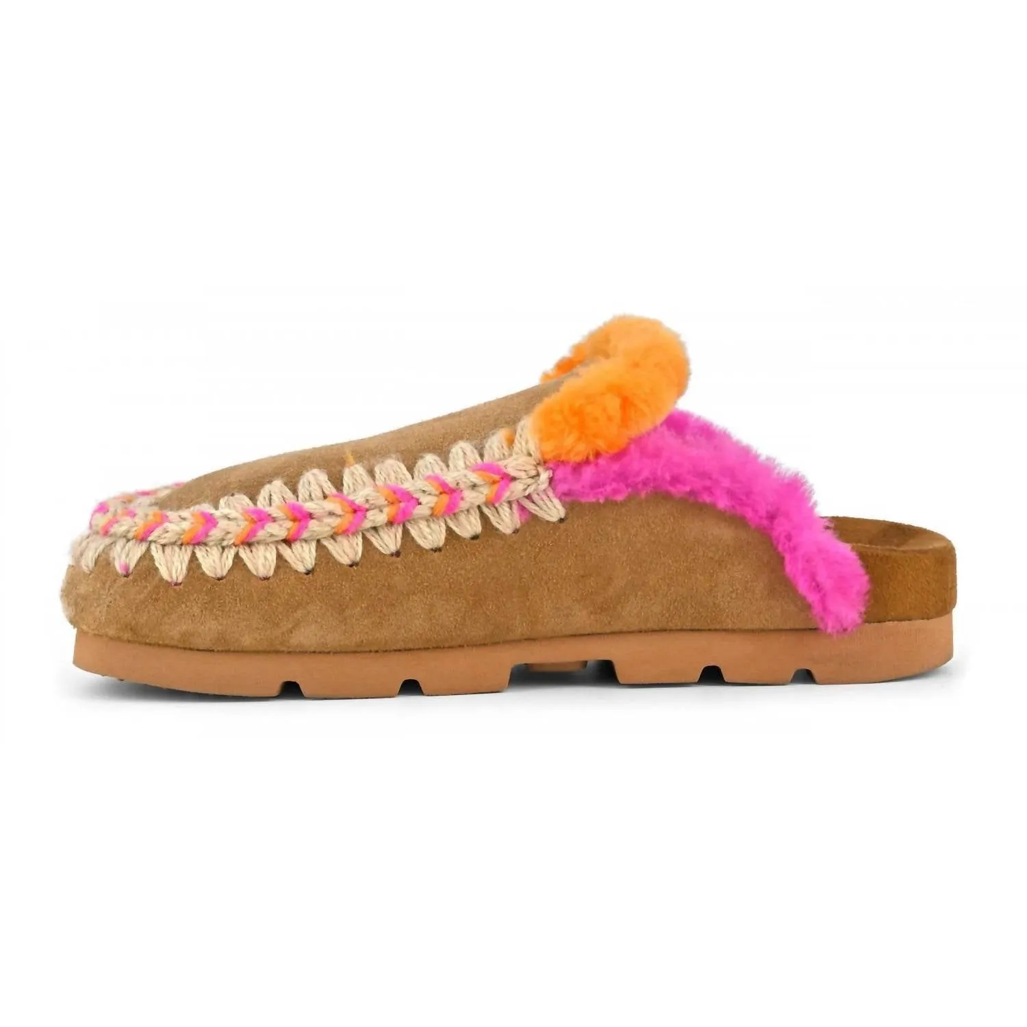 Winter Bio Overstitching Shoes In Cognac