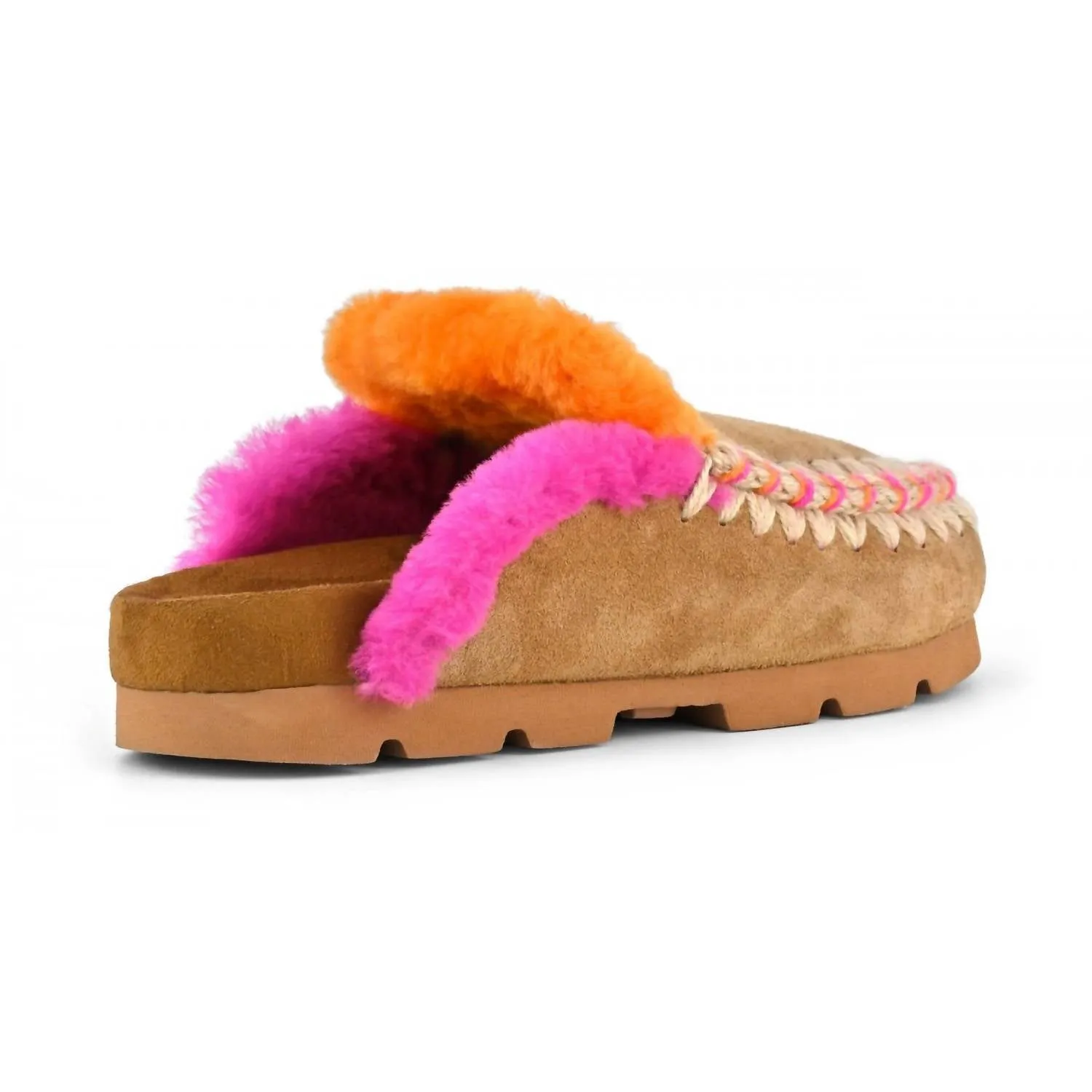 Winter Bio Overstitching Shoes In Cognac