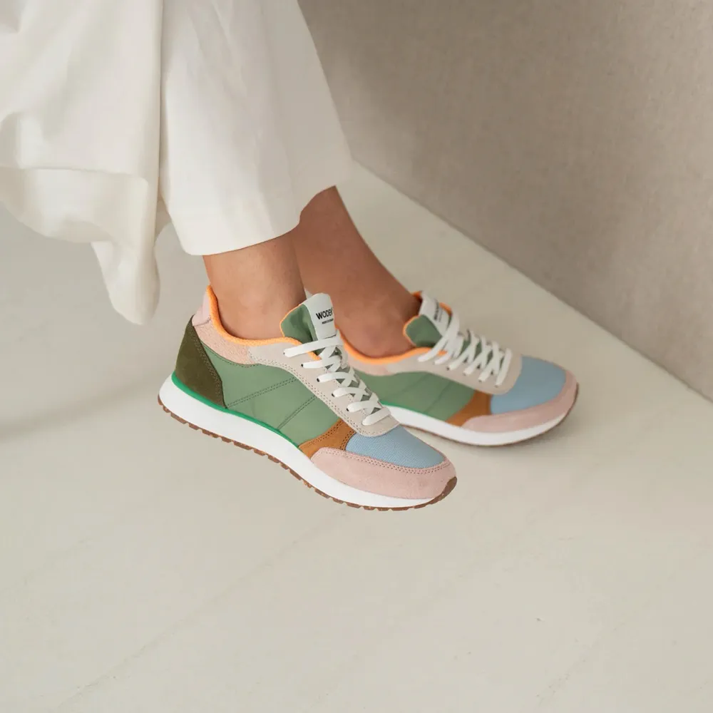 Woden Women's Ronja Sneaker in Algea Multi