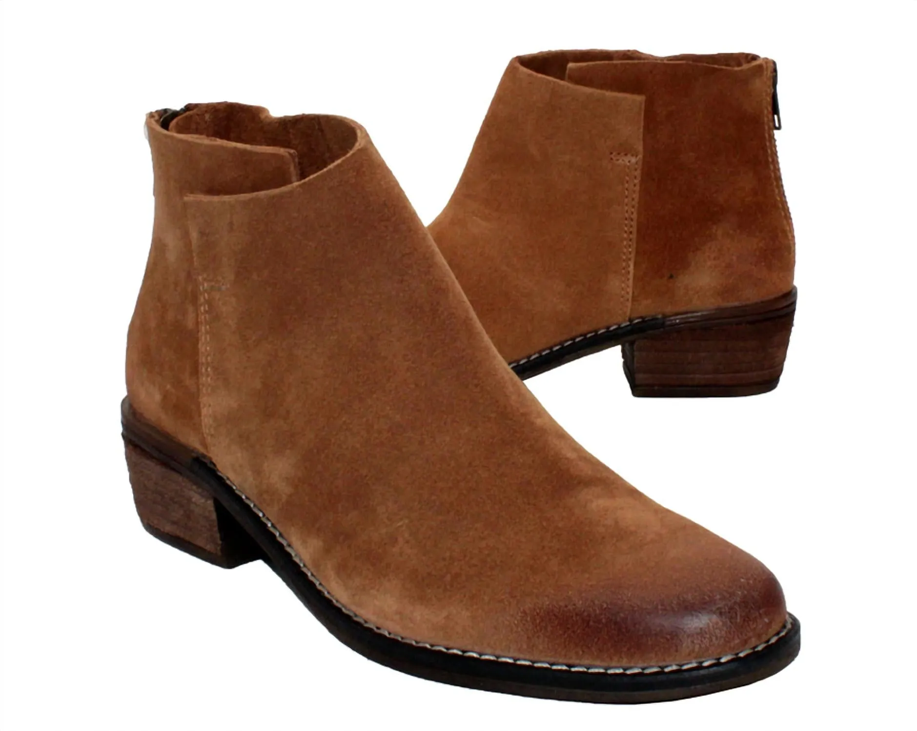 Women's Aldworth Suede Upper Bootie In Brown