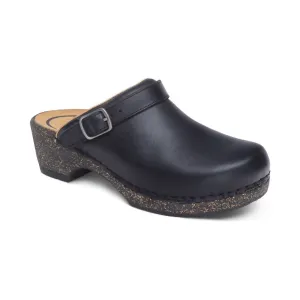 Women's Beckie Cork Clog With Convertible Sling Back In Black