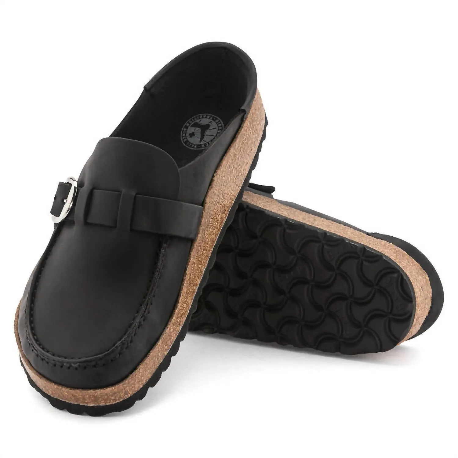 Women's Buckley Oiled Leather Clogs In Black