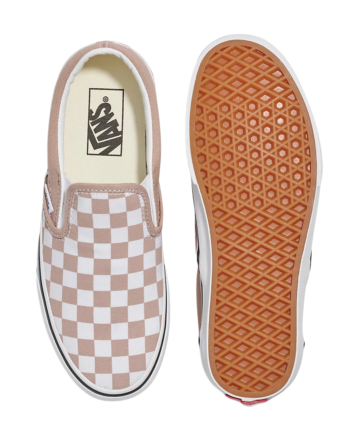 Womens Classic Slip On Shoes in Warm Taupe Brown