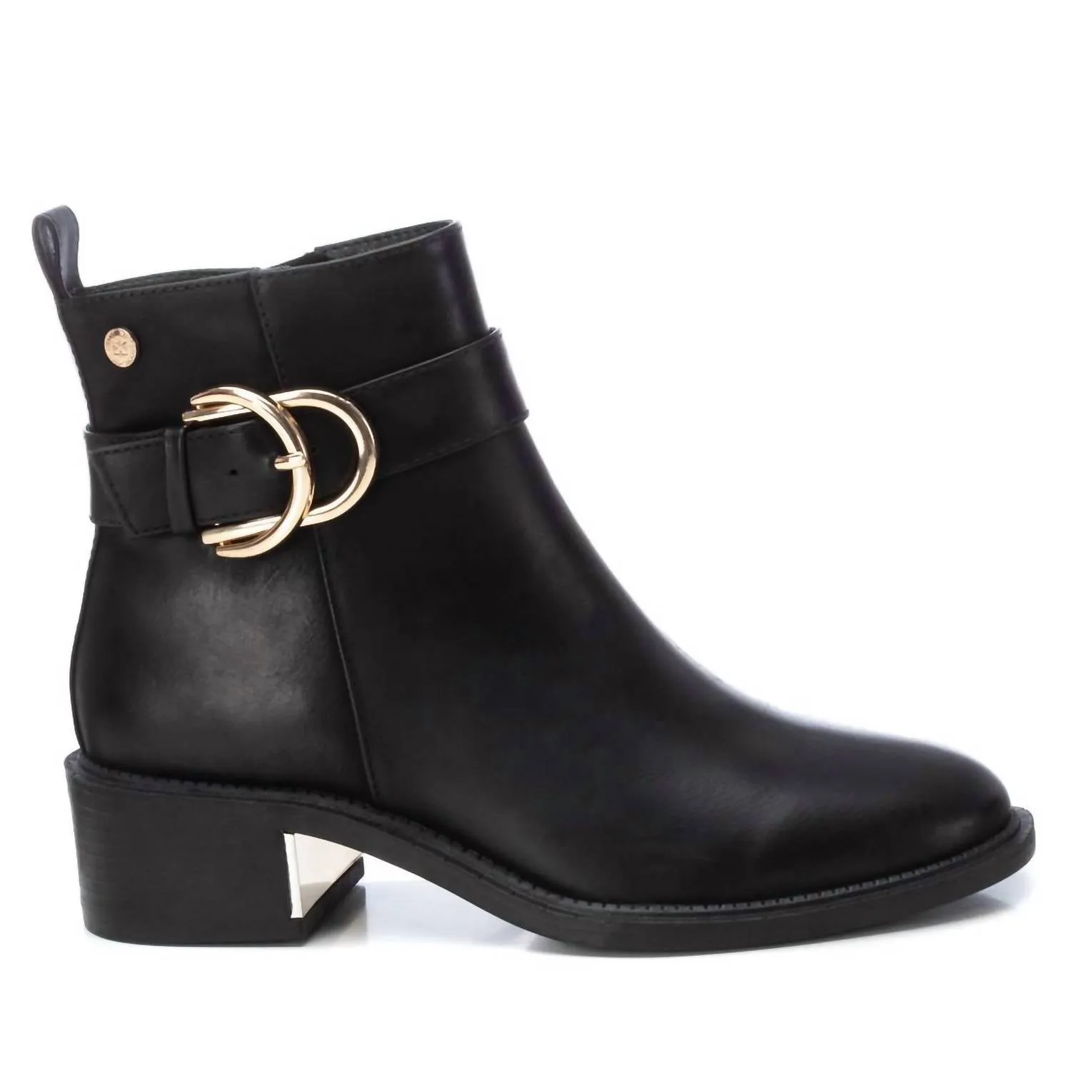 Women's Faux Leather Booties In Black