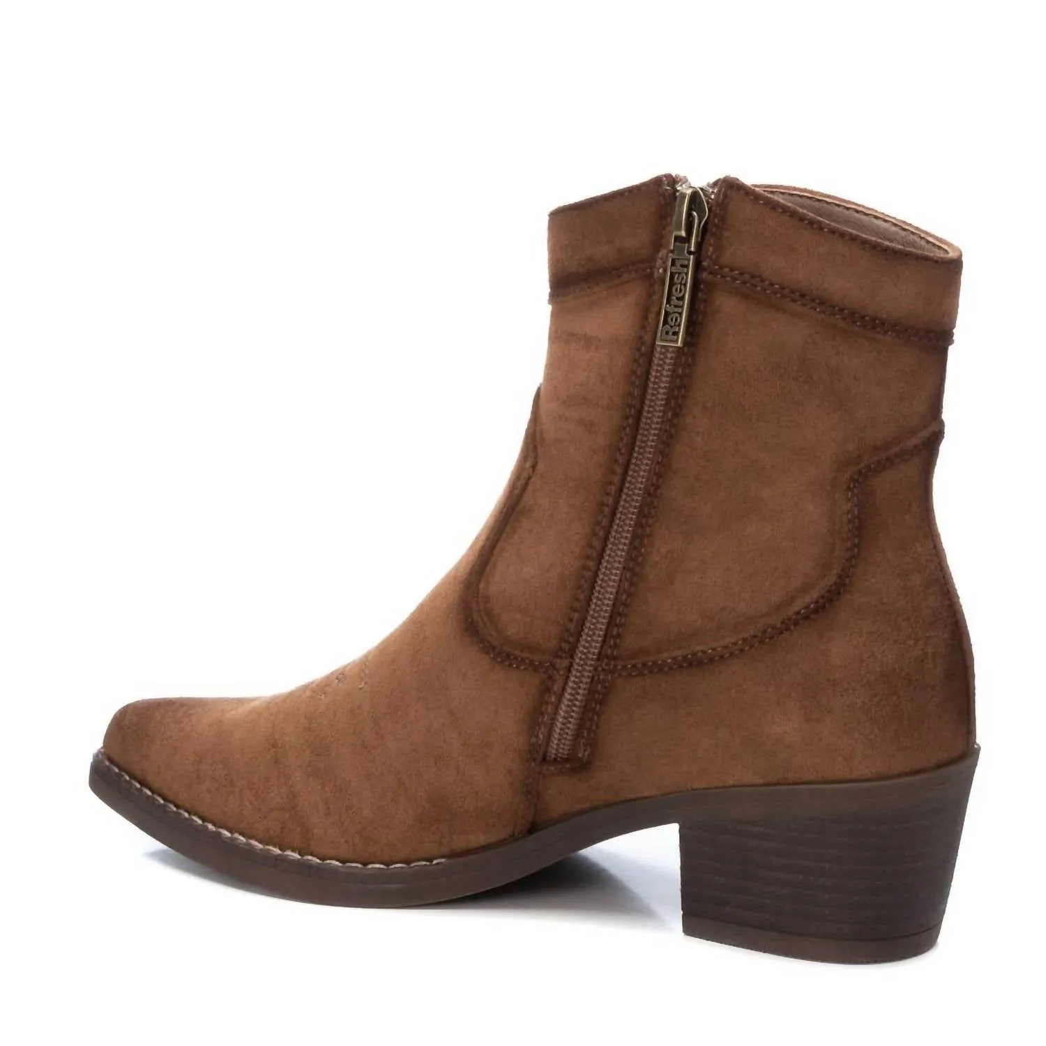 Women's Italian Western Booties In Camel