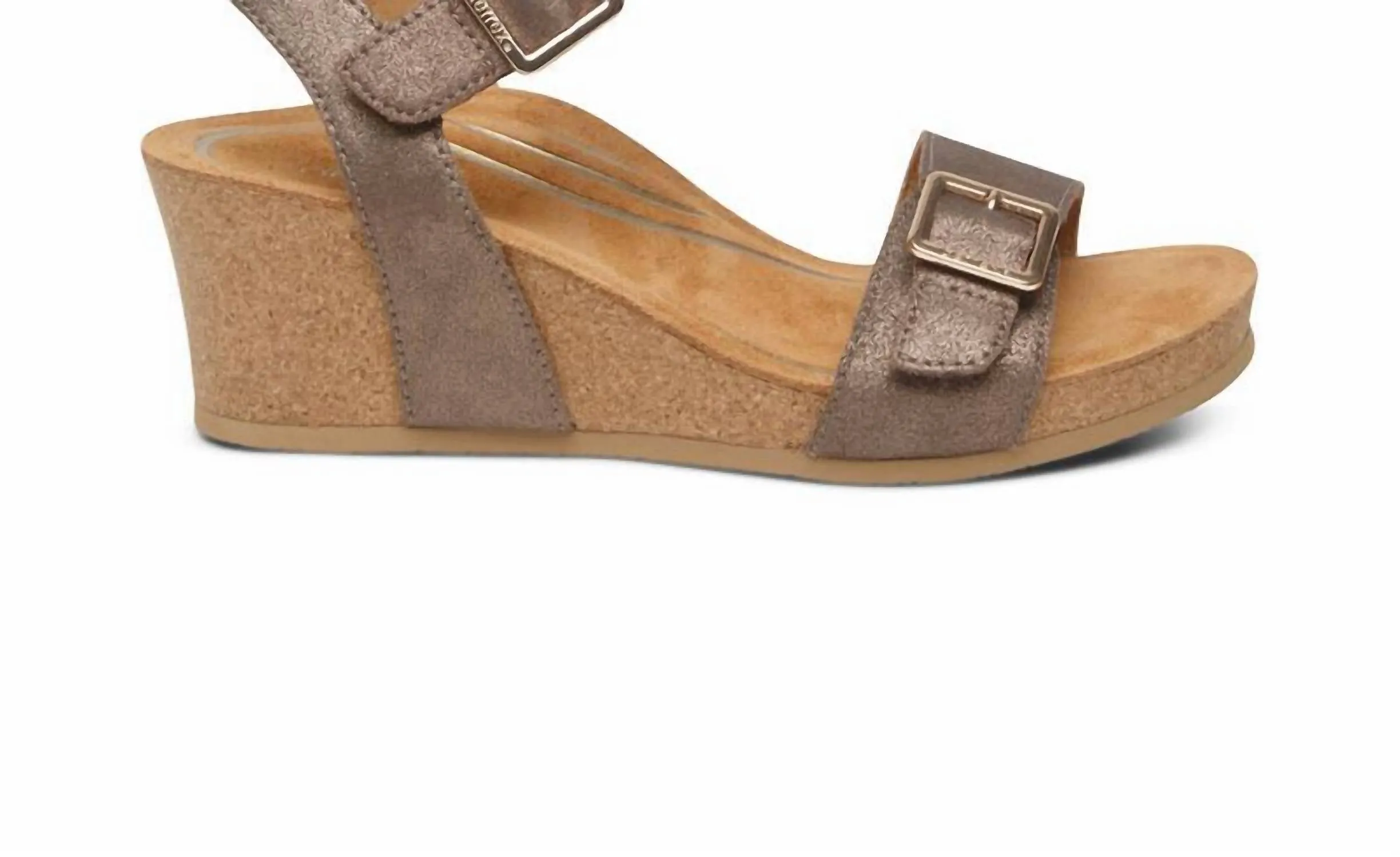 Women's Lexa Quarter Strap Wedge Sandals In Bronze