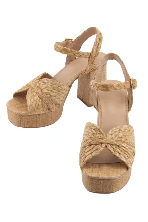 Women's Raffia Platform Sandal