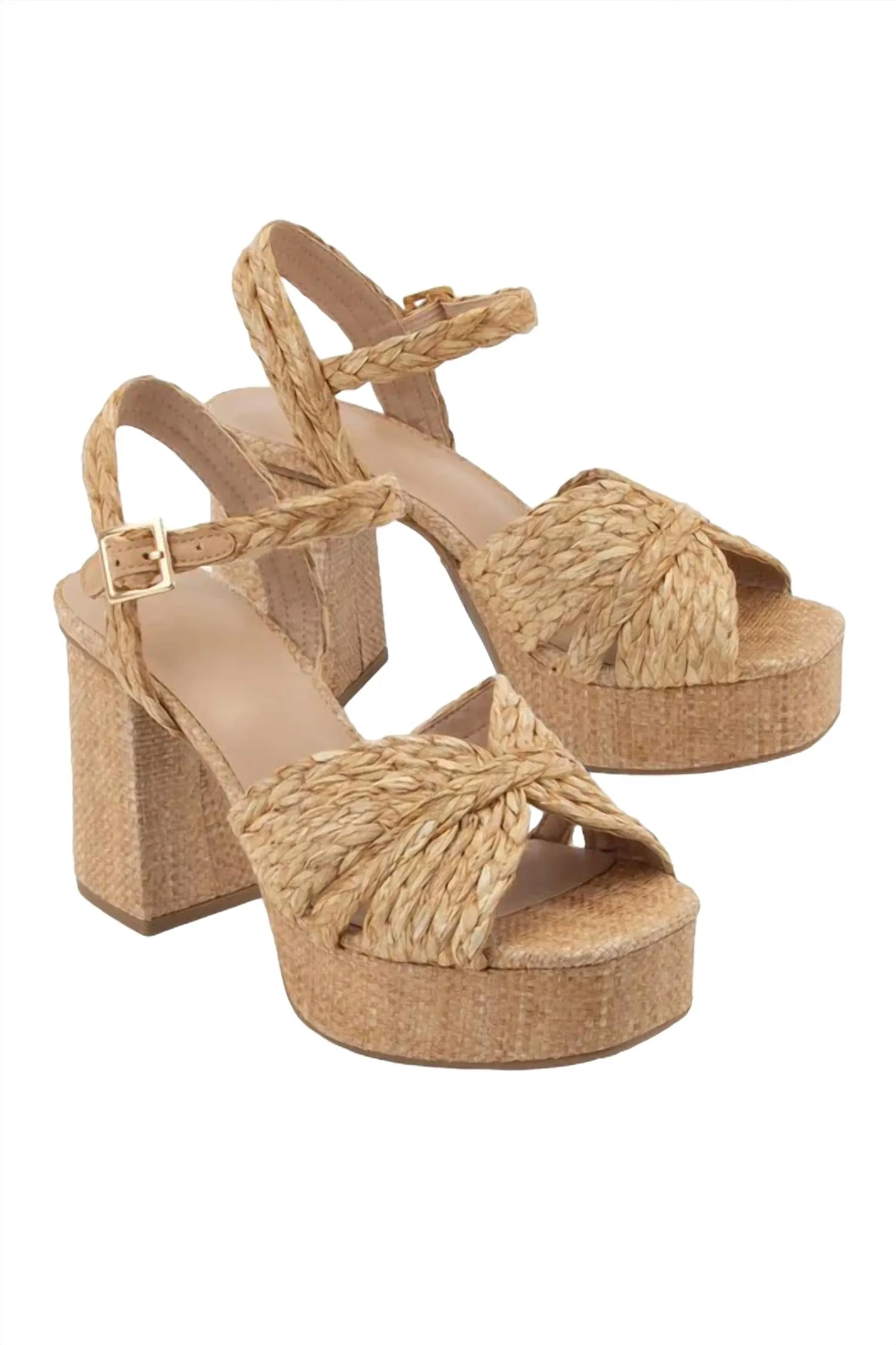 Women's Raffia Platform Sandal