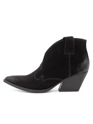 Women's Rodeo Booties In Noir Vintage Calf