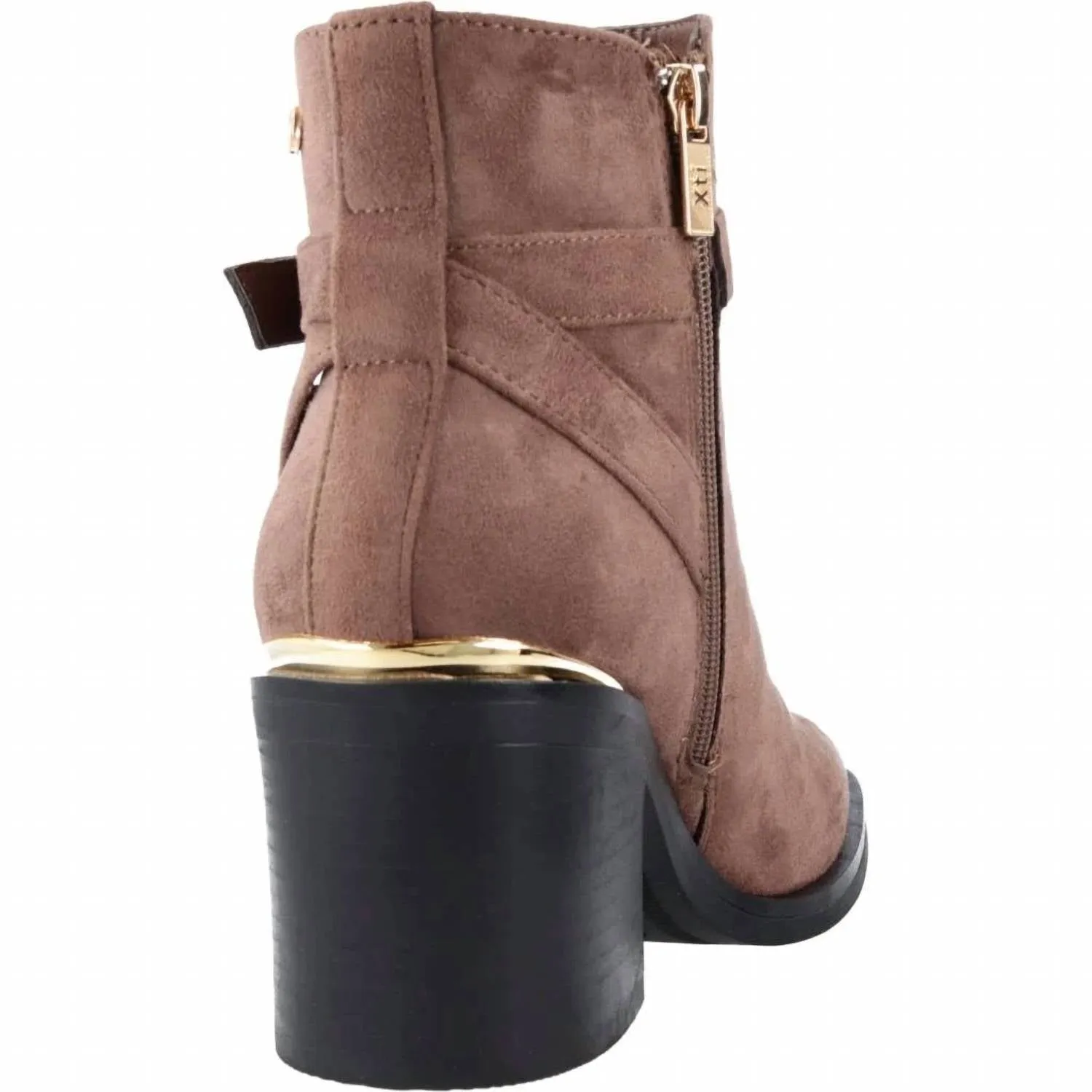 Women's Suede Dress Booties In Taupe