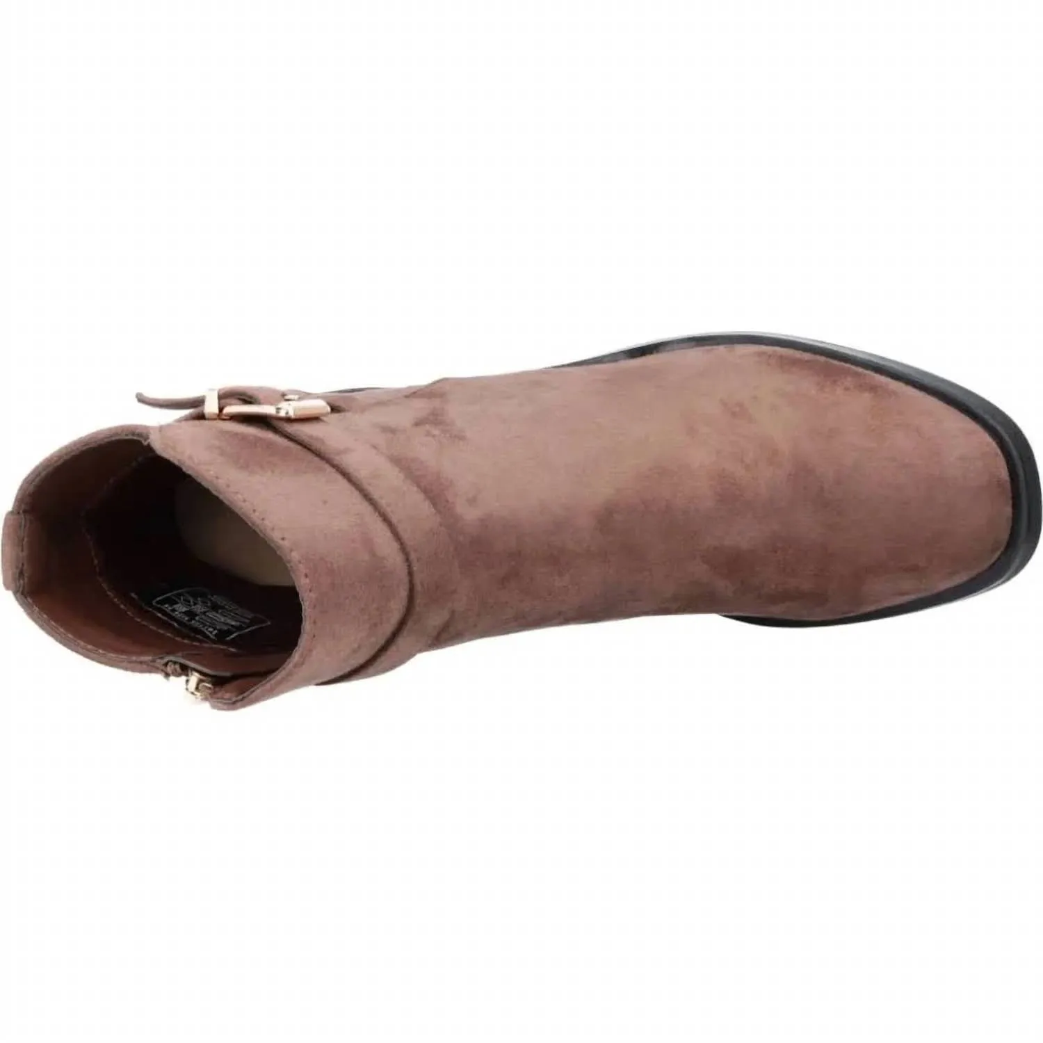 Women's Suede Dress Booties In Taupe