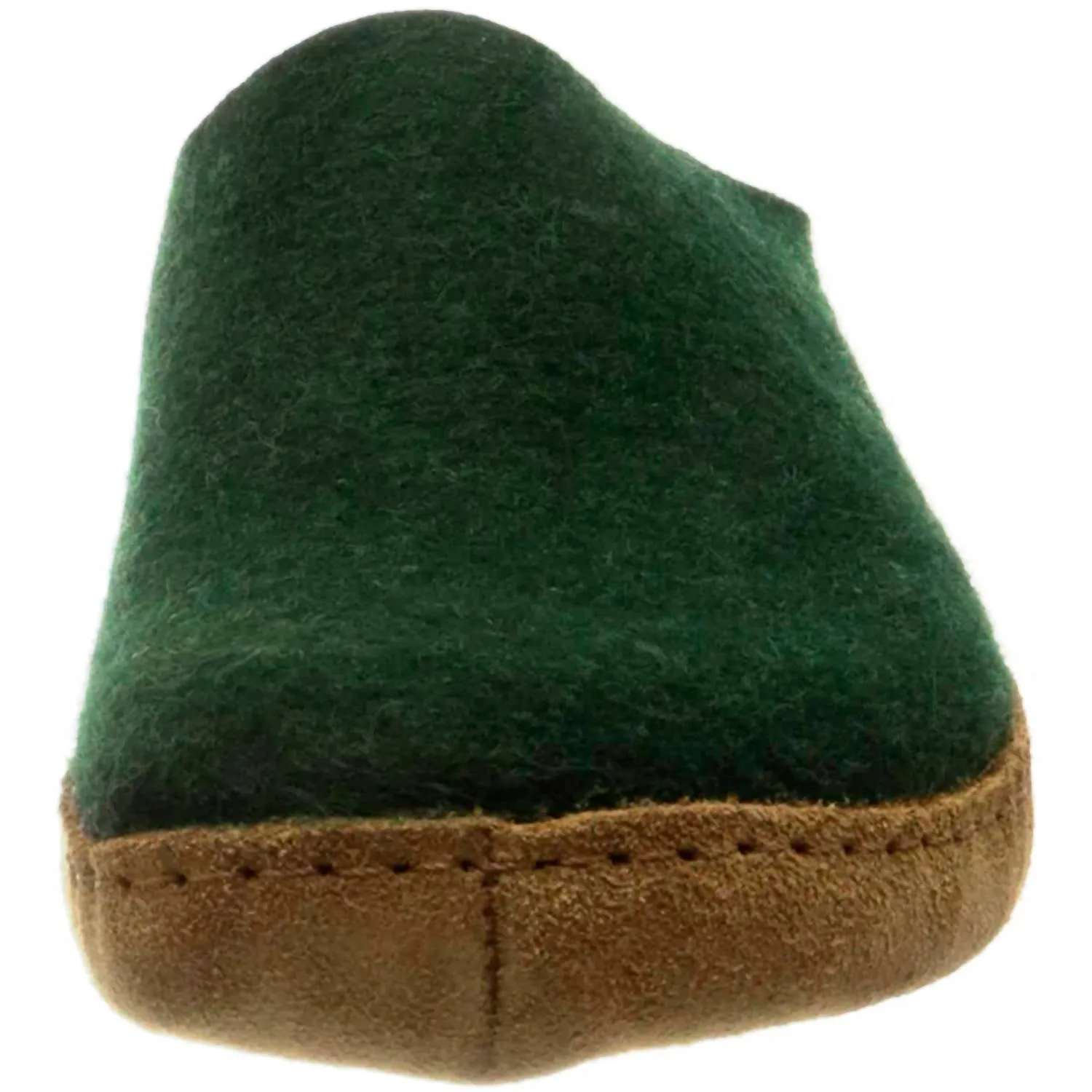 Women's Suede Sole Boiled Wool Clogs In Spruce