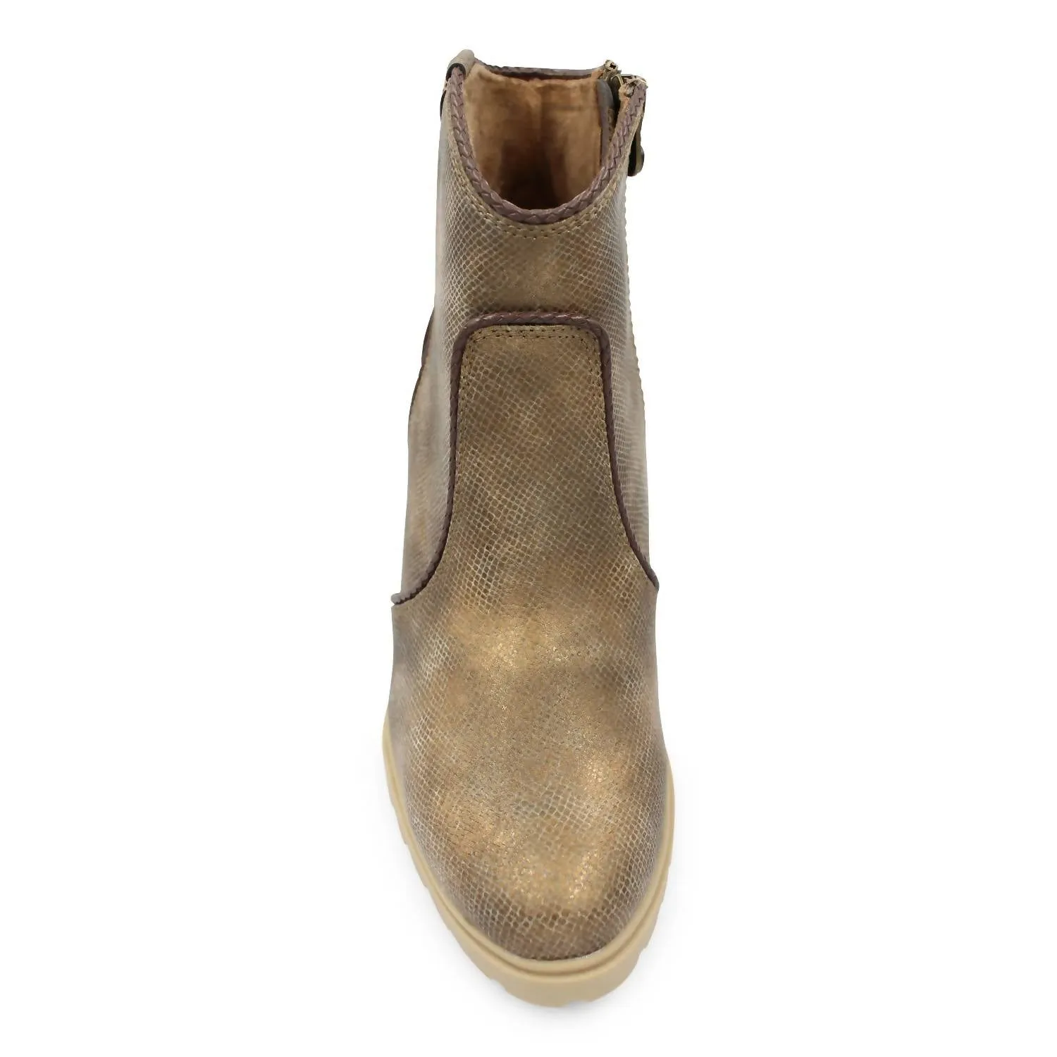 Women's Waylon Western Boot In Bronze Roller Reptile Dycut