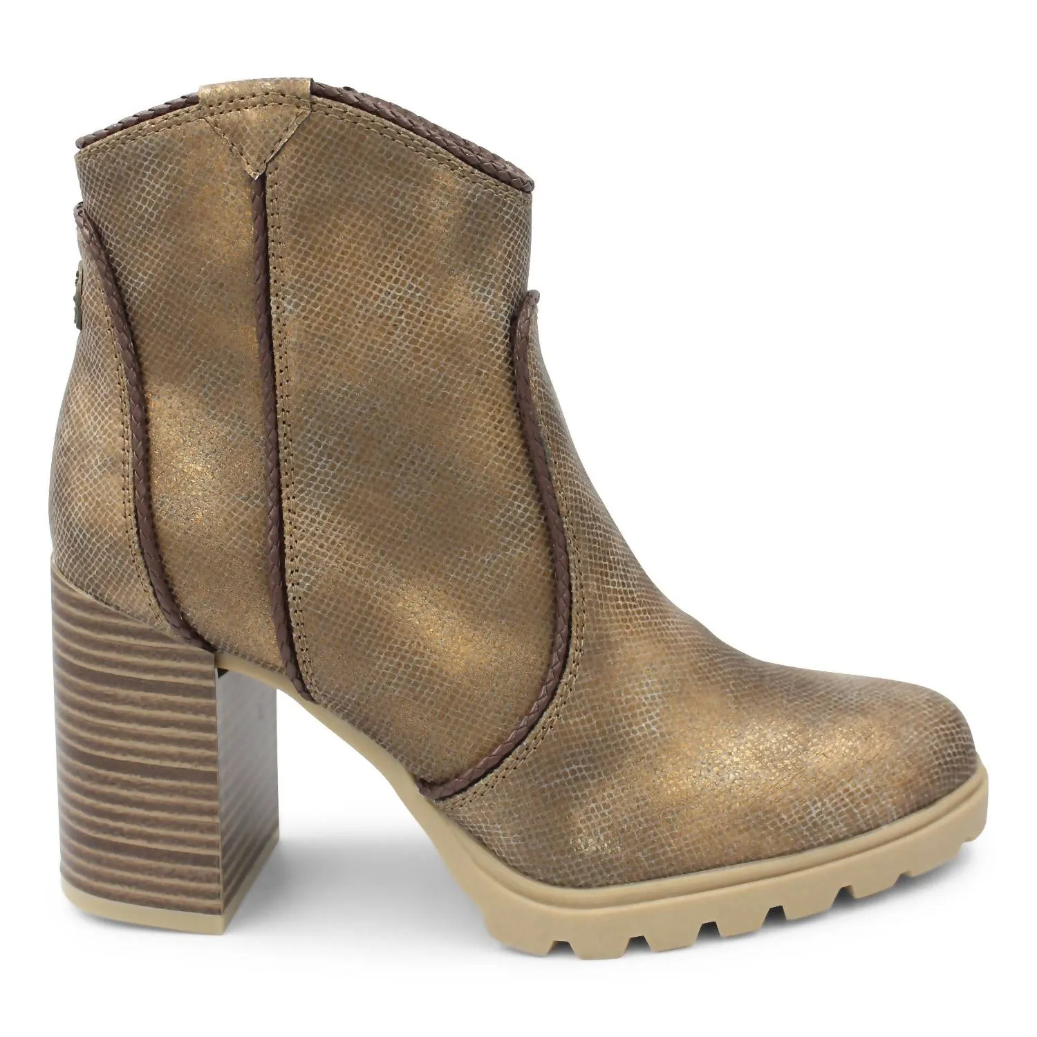 Women's Waylon Western Boot In Bronze Roller Reptile Dycut