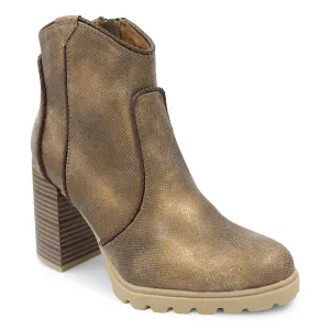 Women's Waylon Western Boot In Bronze Roller Reptile Dycut