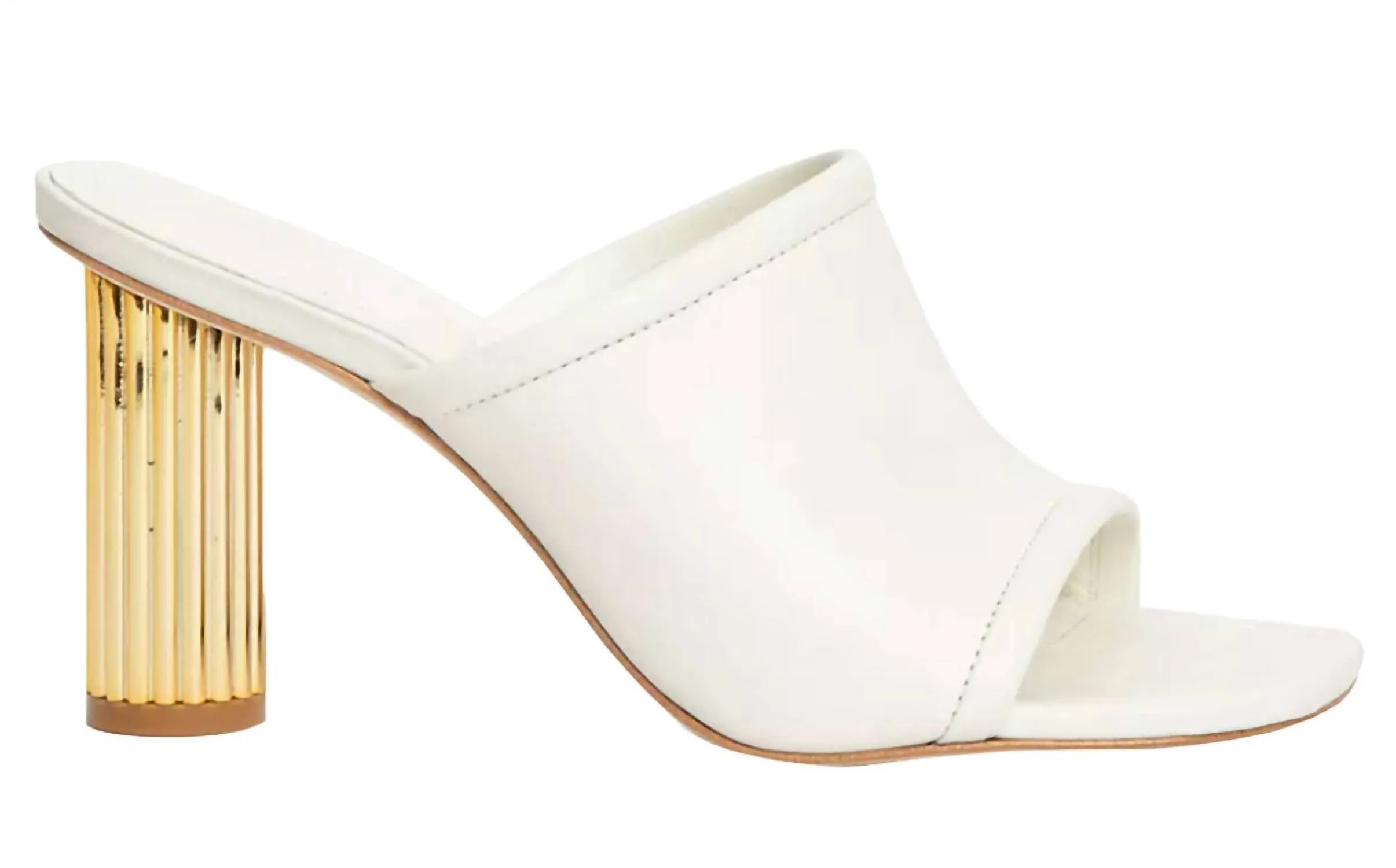 Women's Winston Open Toe Mule Heels In Ivory