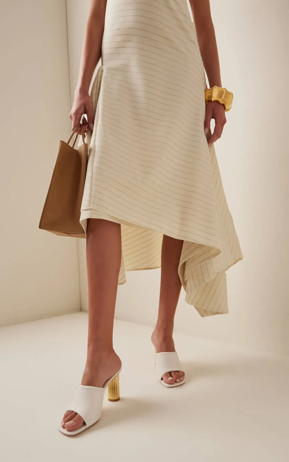 Women's Winston Open Toe Mule Heels In Ivory