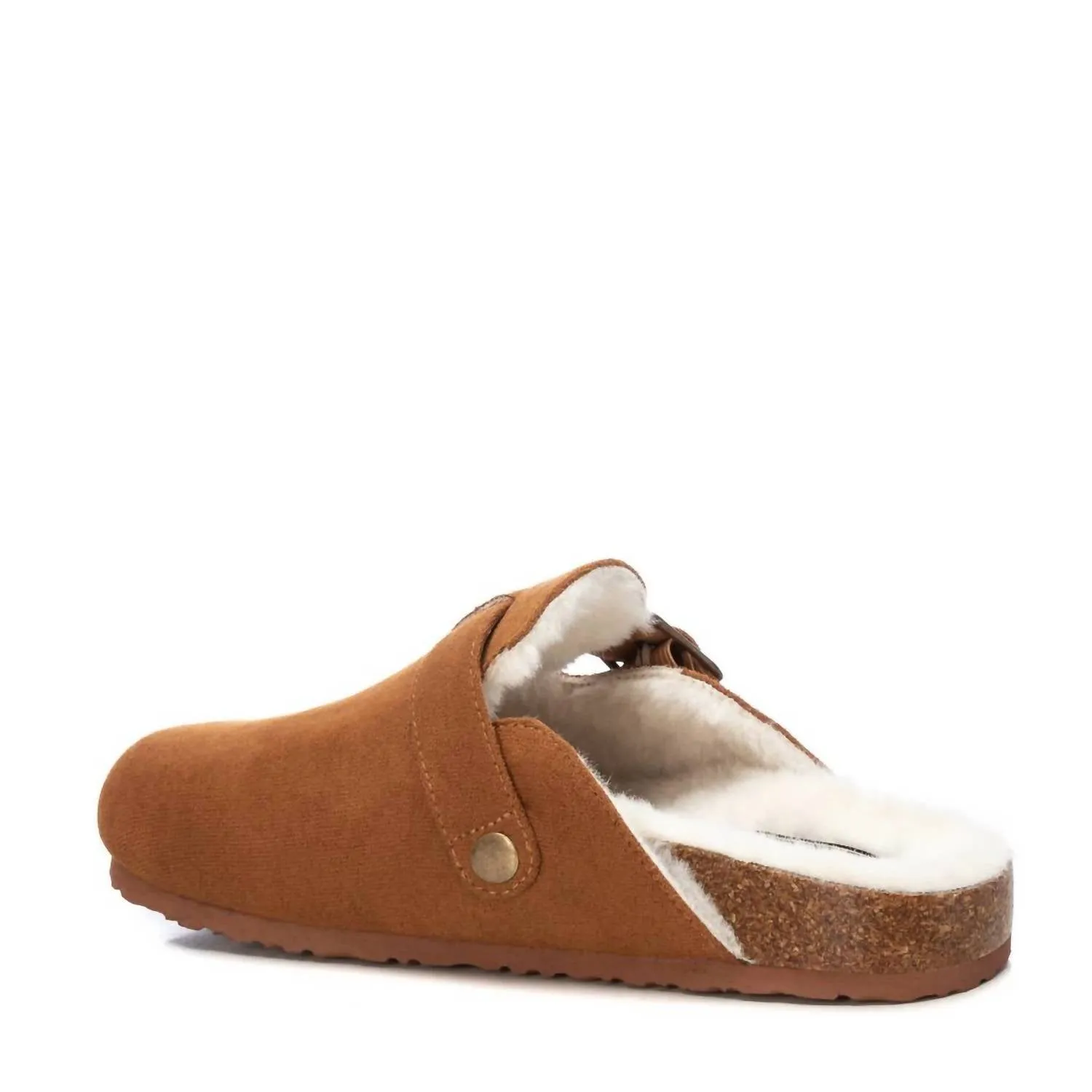 Women's Winter Suede Clogs In Brown