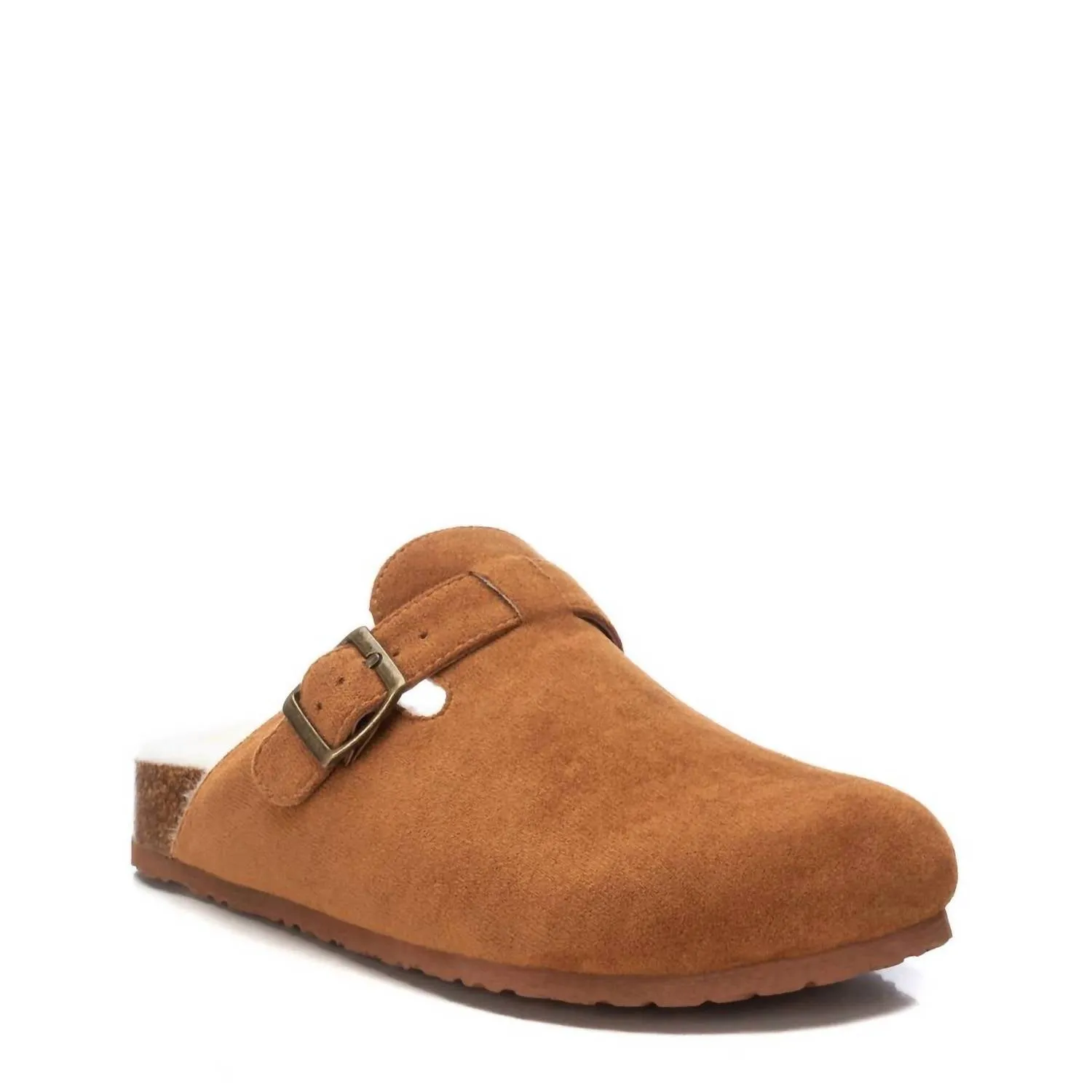 Women's Winter Suede Clogs In Brown