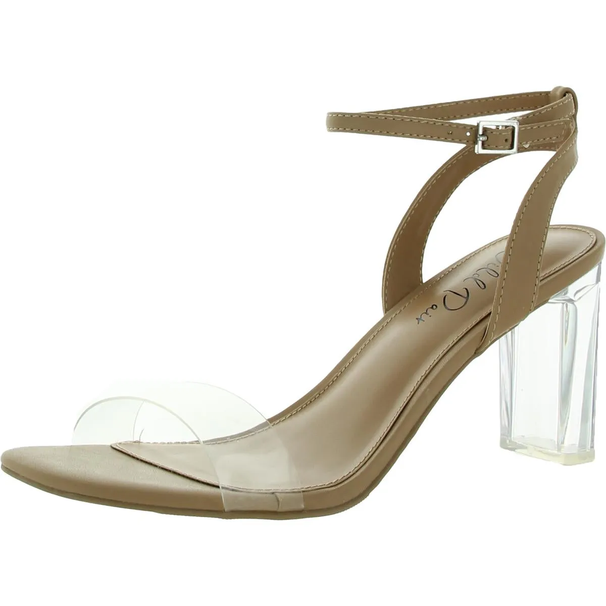 Zainey  Womens Faux Leather Dress Ankle Strap