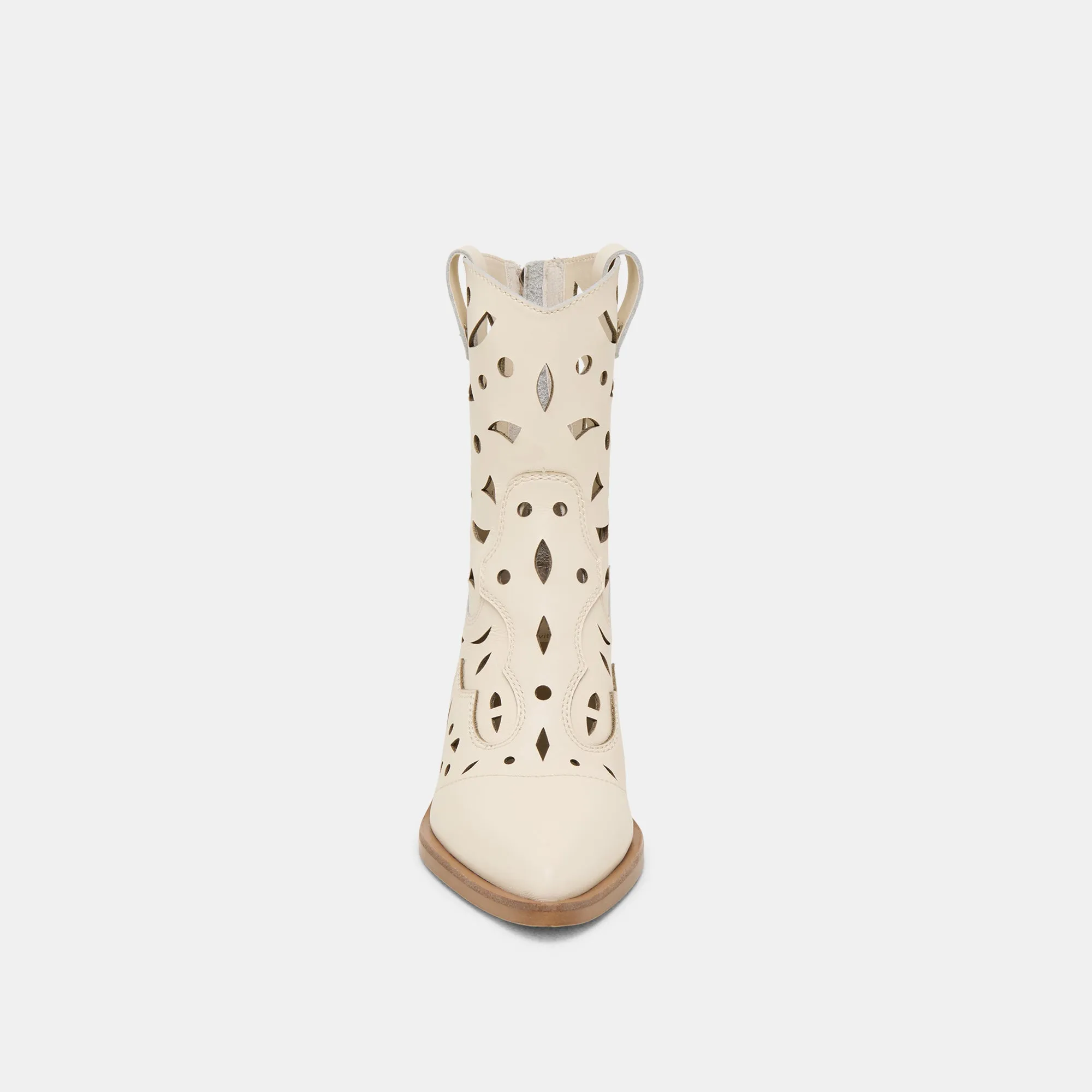 ZENOBI BOOTIES OFF WHITE LEATHER
